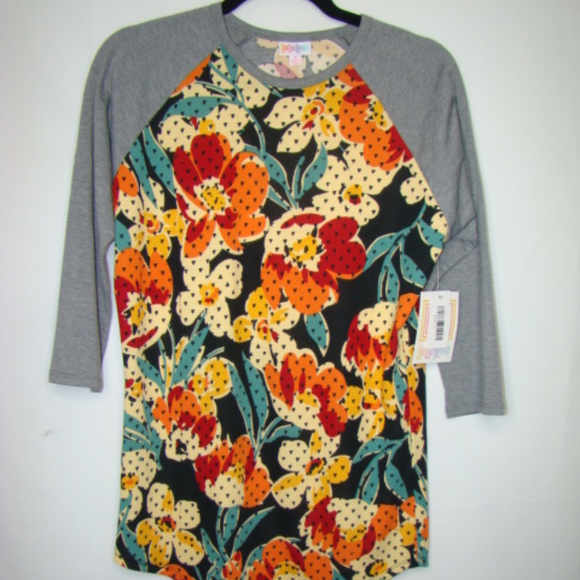 LuLaRoe Tops - LuLaRoe RANDY Shirt SMALL Top NWT Black Flower